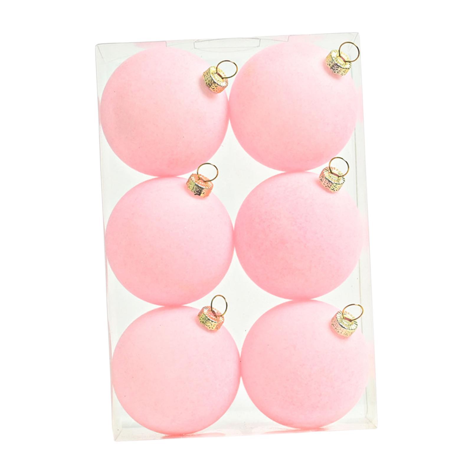 Christmas Ball Ornaments Pink 6cm