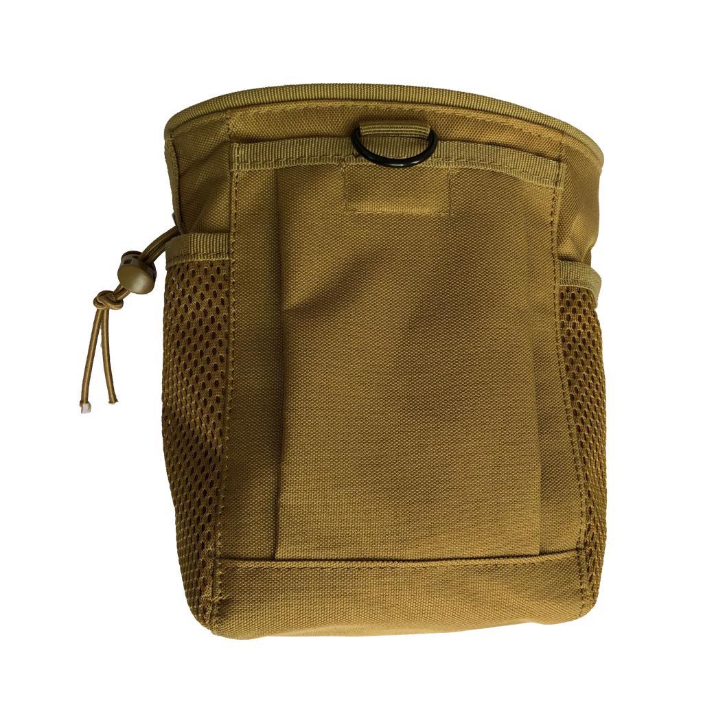 Tactical Military Airsoft Hunting Molle Magazine Dump Drop Pouch Bag Tan