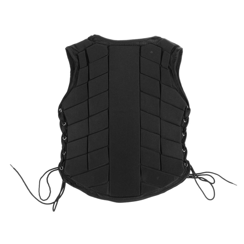 Adults Women Men Horse Riding Safety Vest Protector, Black Soft Thicken Equestrian Safety Vest Bodyguard Protective Gear
