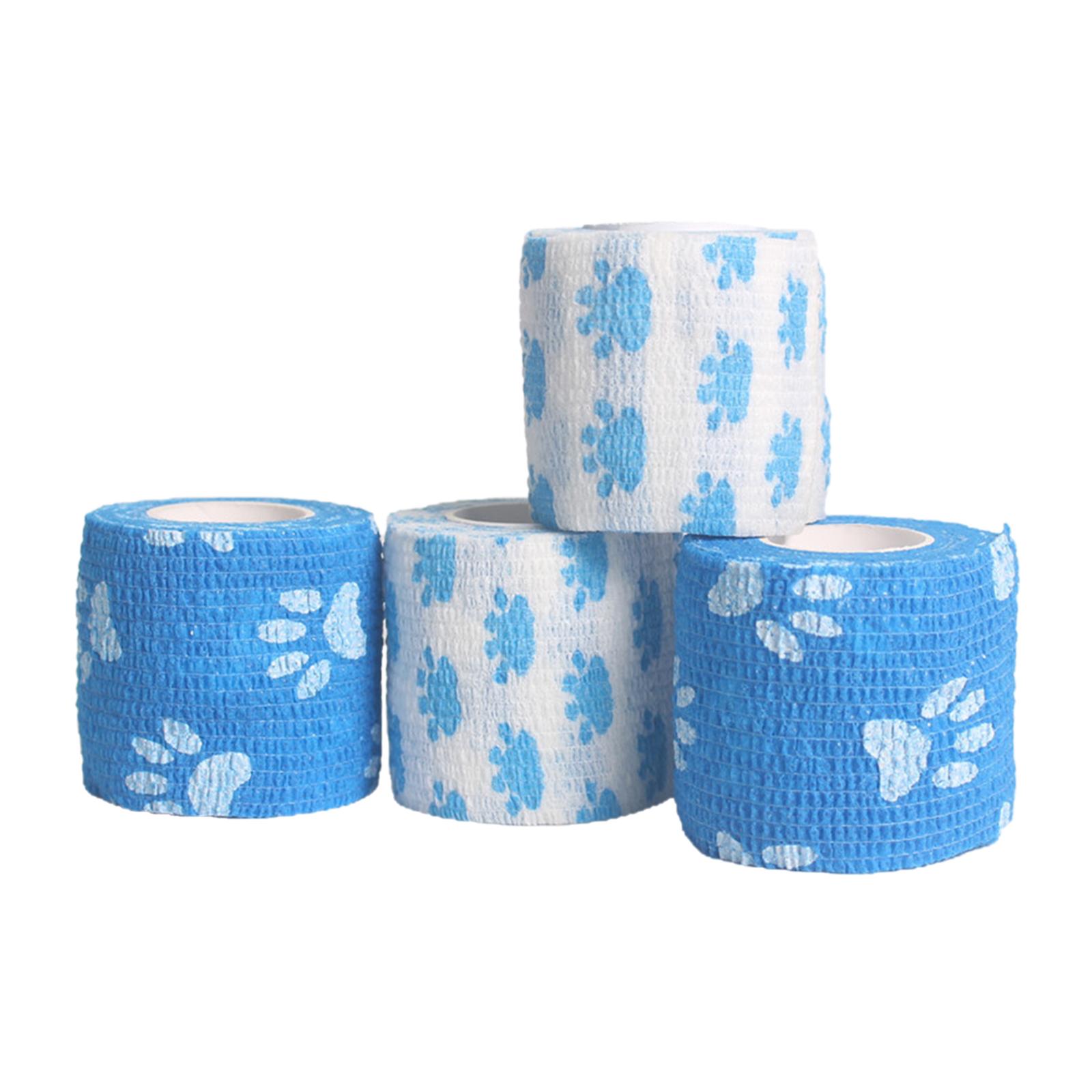 4 Pieces Self-Adhesive Bandages Athletic Pet First Aid Tapes