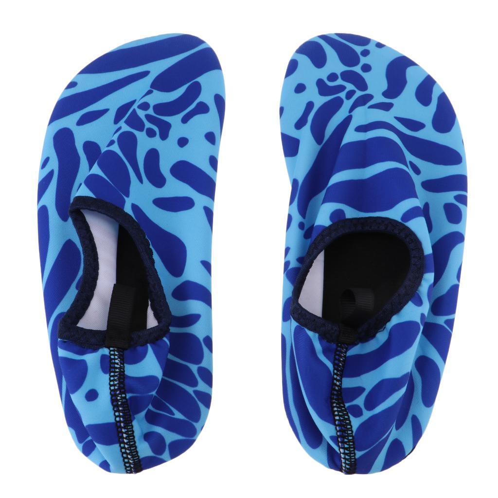 Unisex Non Slip Rubber Sole Water Shoes Diving Snorkeling Blue 2XL 42-43