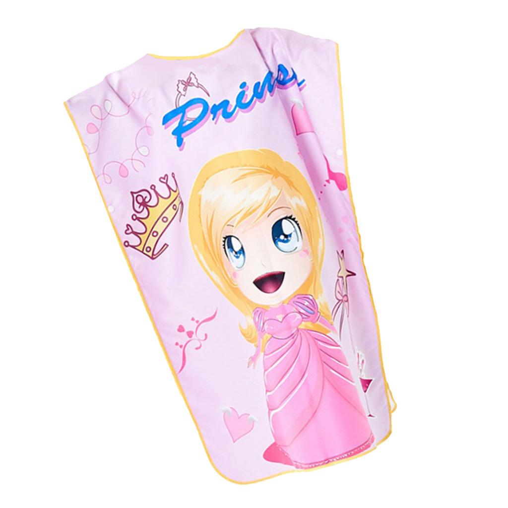 Hooded Poncho Towel Changing Robe Beach Surf Swim for Kids Princess