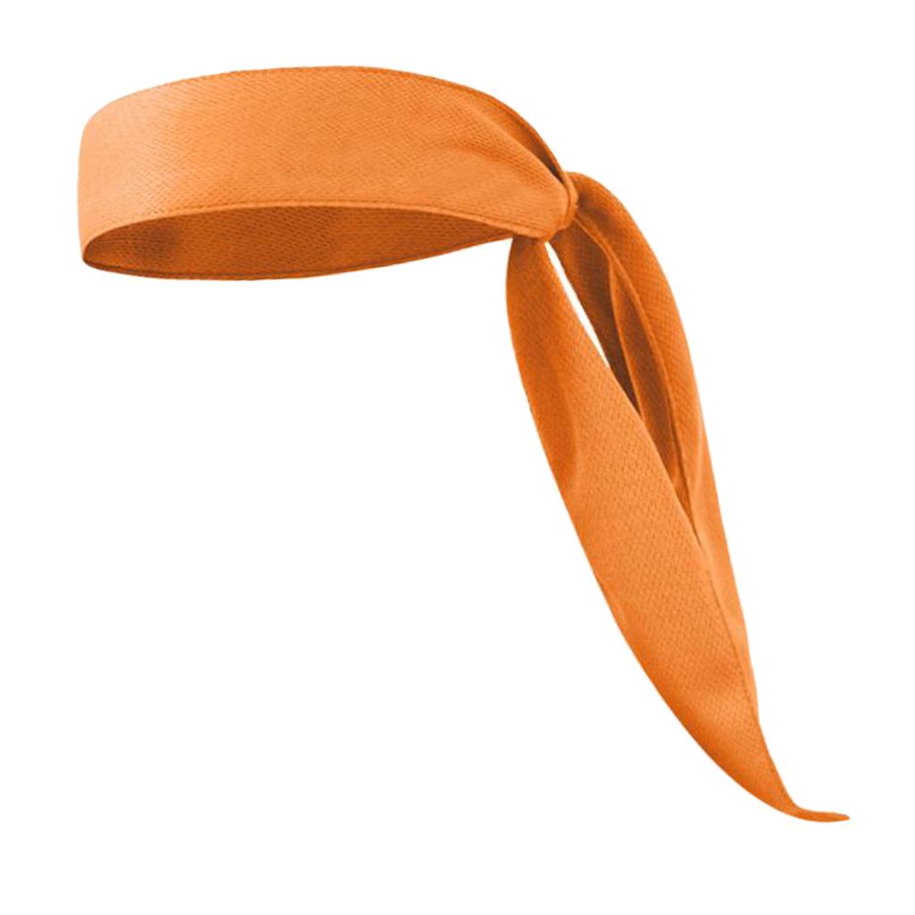 Men Women Sports Headband Tennis Running Fitness Sweatband Hairband orange