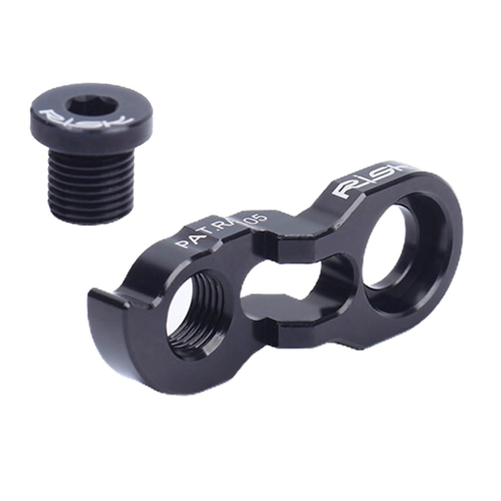 Bike Rear Derailleur Hanger Converter Extension Gear Tail Hook Extend Black