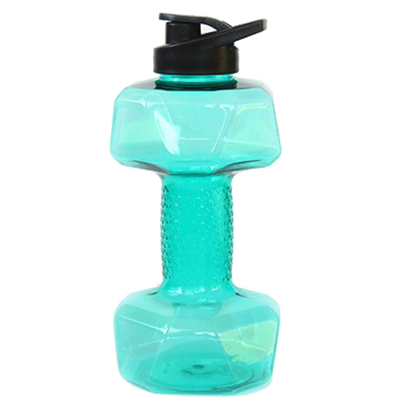 Fitness Dumbbells Weight Strong Water Drinks Bottle 1500ml Green