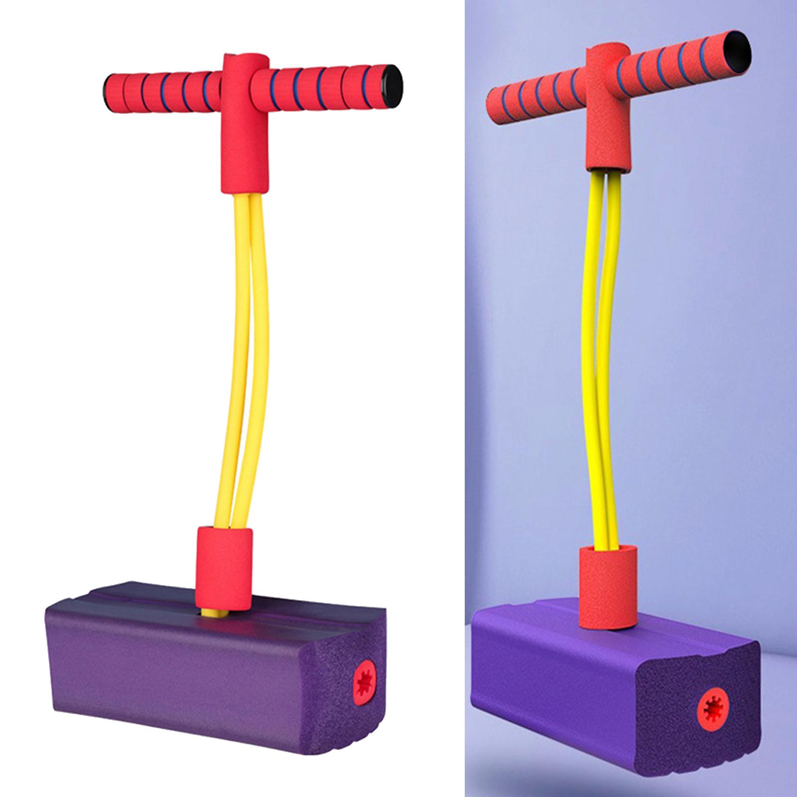 Durable Elastic Foam Pogo Jumper Bouncing Pogo Stick Toy Purple