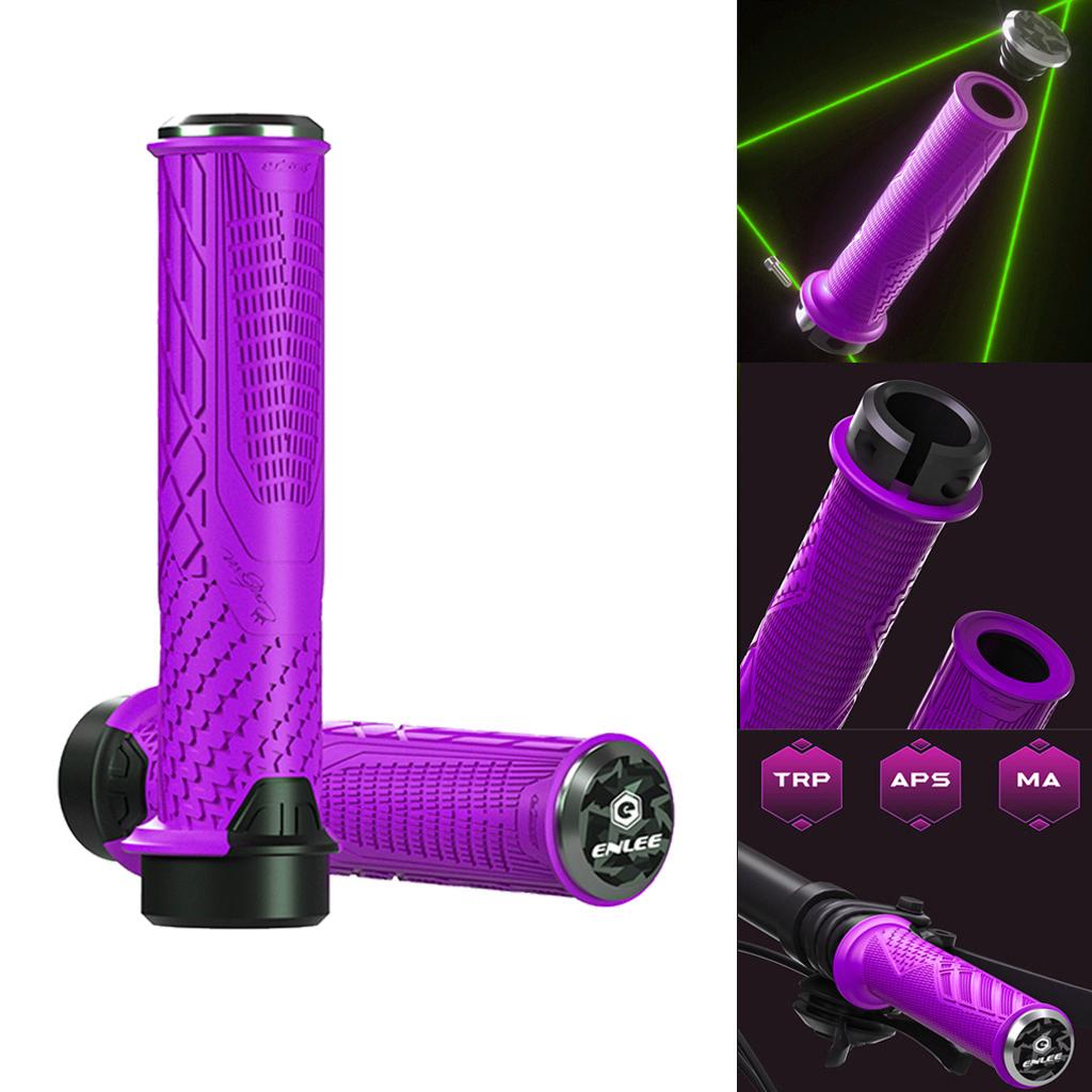 Bike Handlebar Grips Hand Grip MTB Cycle Road Mountain Bike Purple