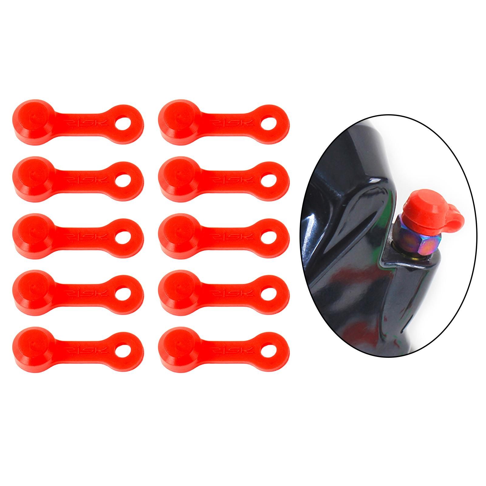 10x BIKE RUBBER BRAKE BLEED NIPPLE GREASE CAPS DUST COVER Red