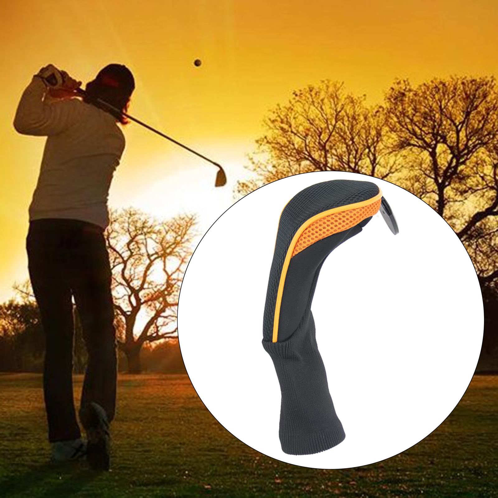 Nylon Golf Club Headcover Utility Multi-color Waterproof Durable Golf Accs Orange