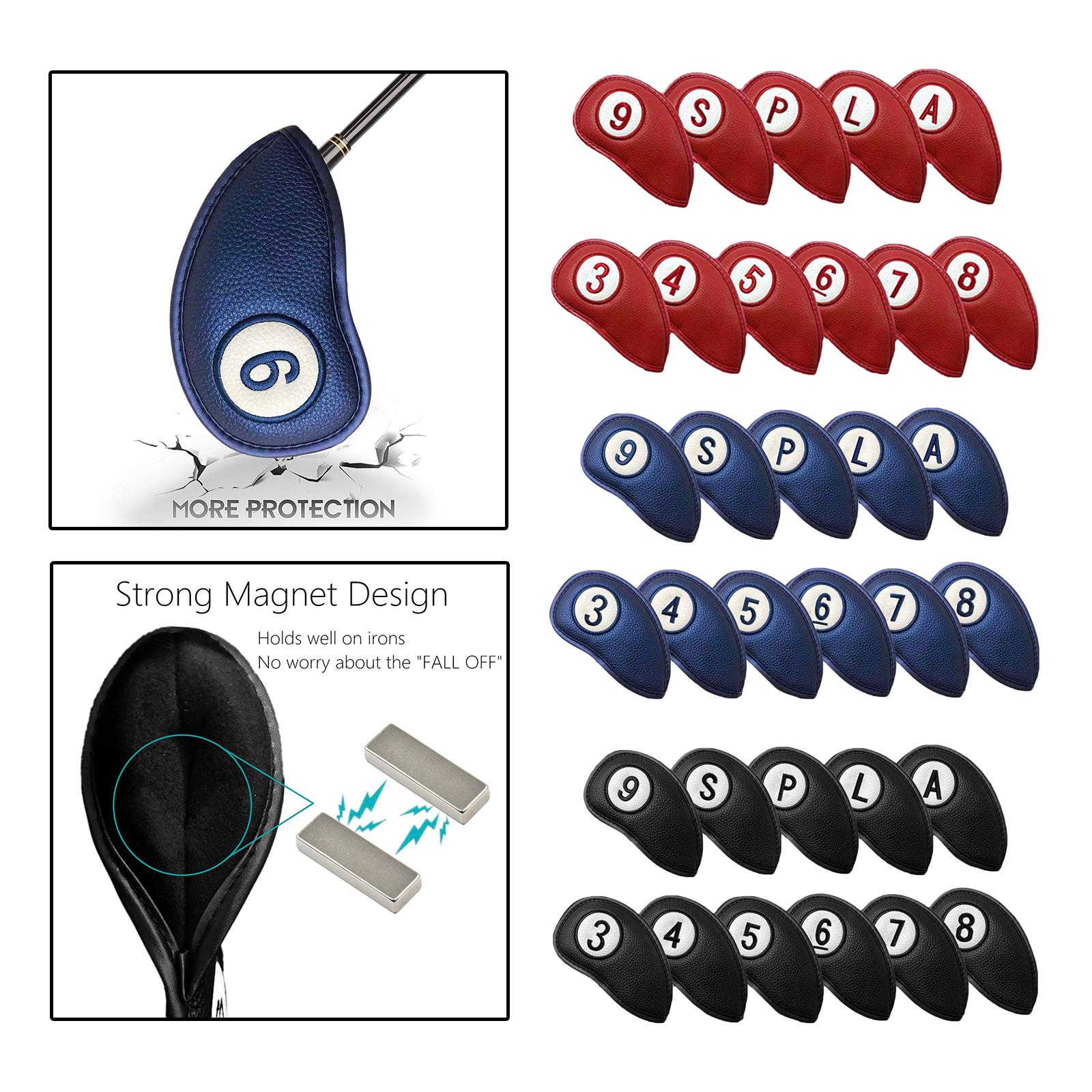 11x Golf Head Cover Fairway Hybrid Driver Club Headcover Sleeve Guard red