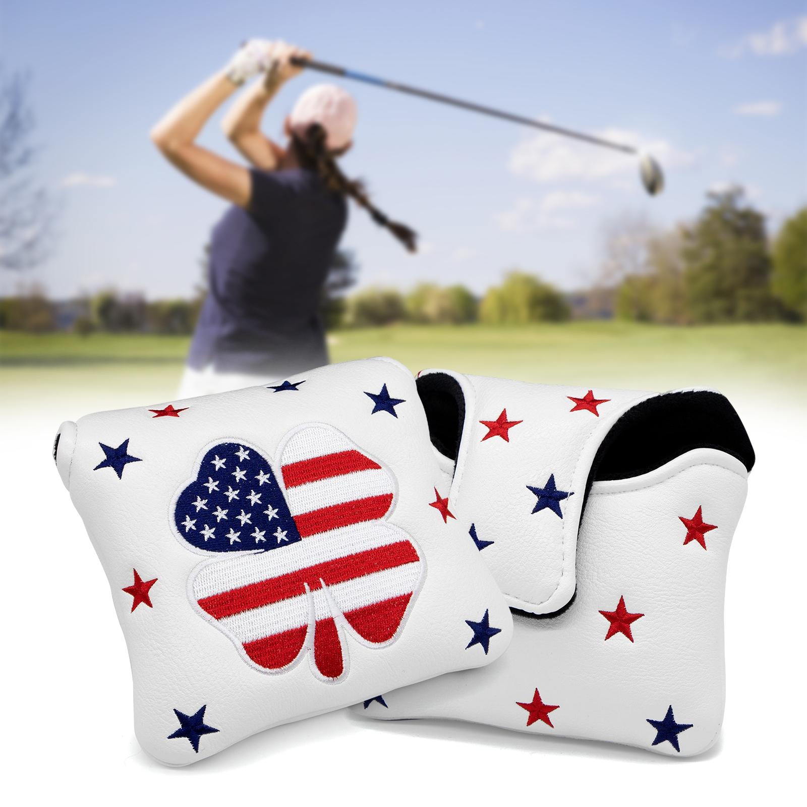 Golf Mallet Putter Cover Magnetic Closure Headcover for Golf Equipment