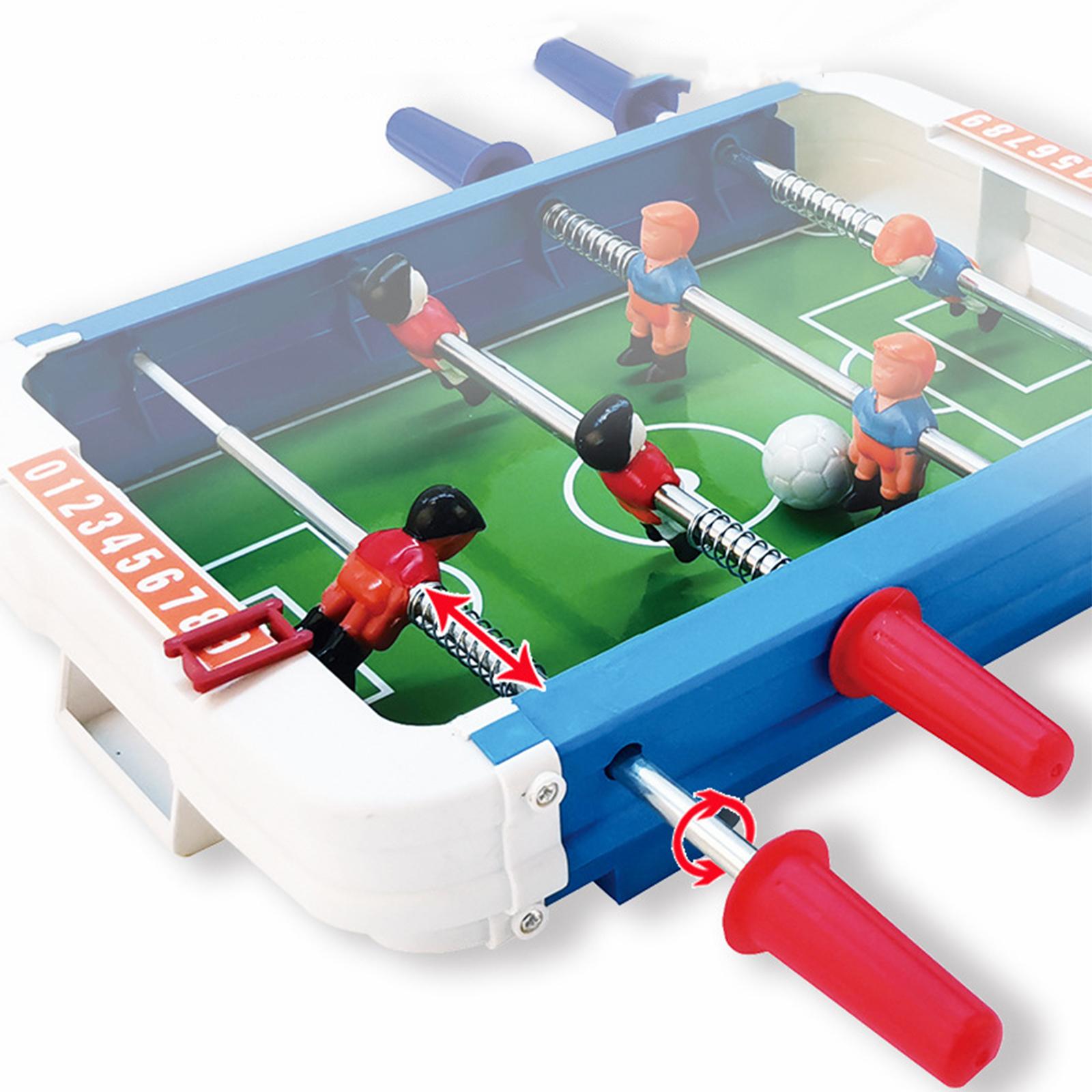 Foosball Table Tabletop Football Game Interactive Toy for Game Rooms Kids Argent