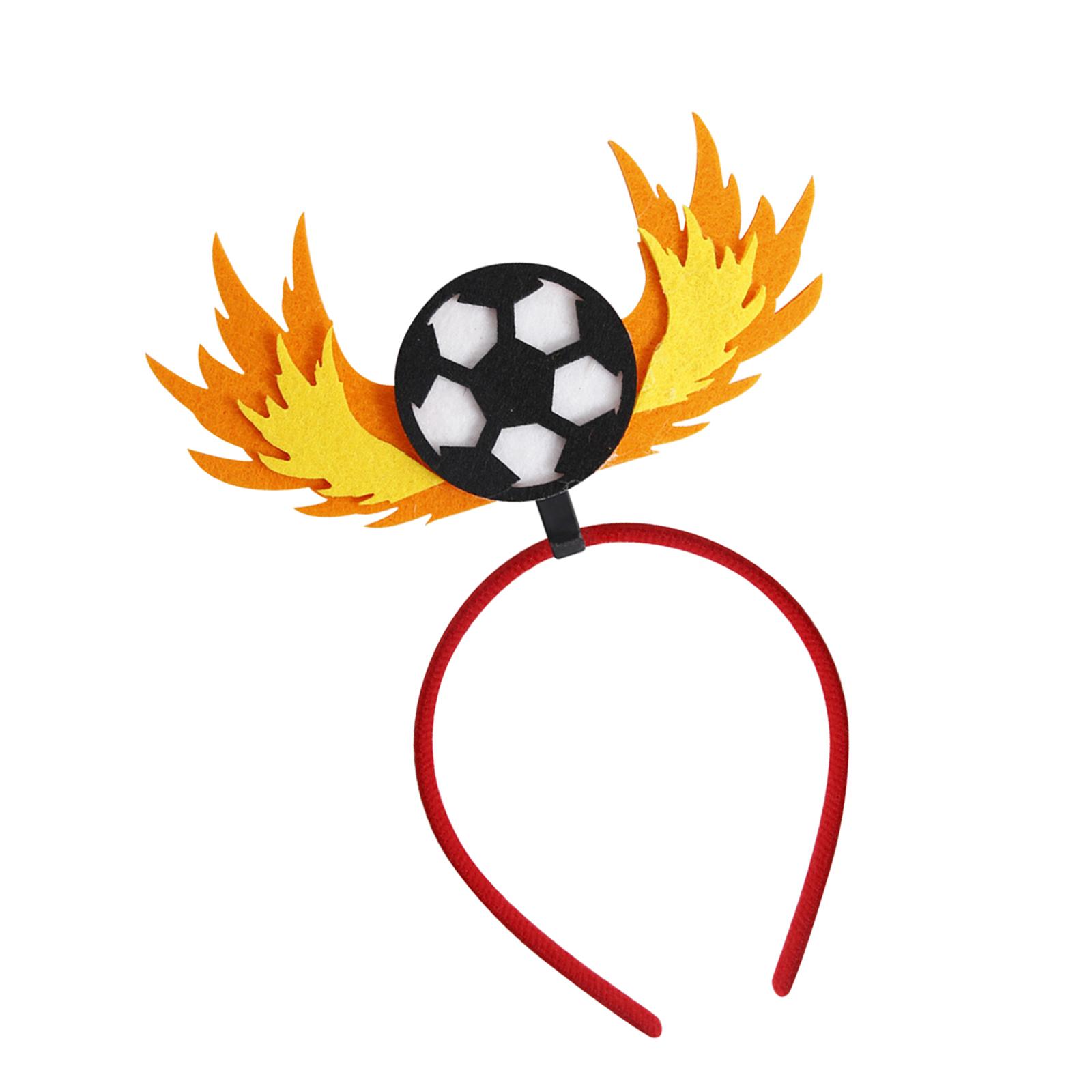 Football Party Hair Hoop Headpiece Hairband Soccer Headband Hair Accessory Flame