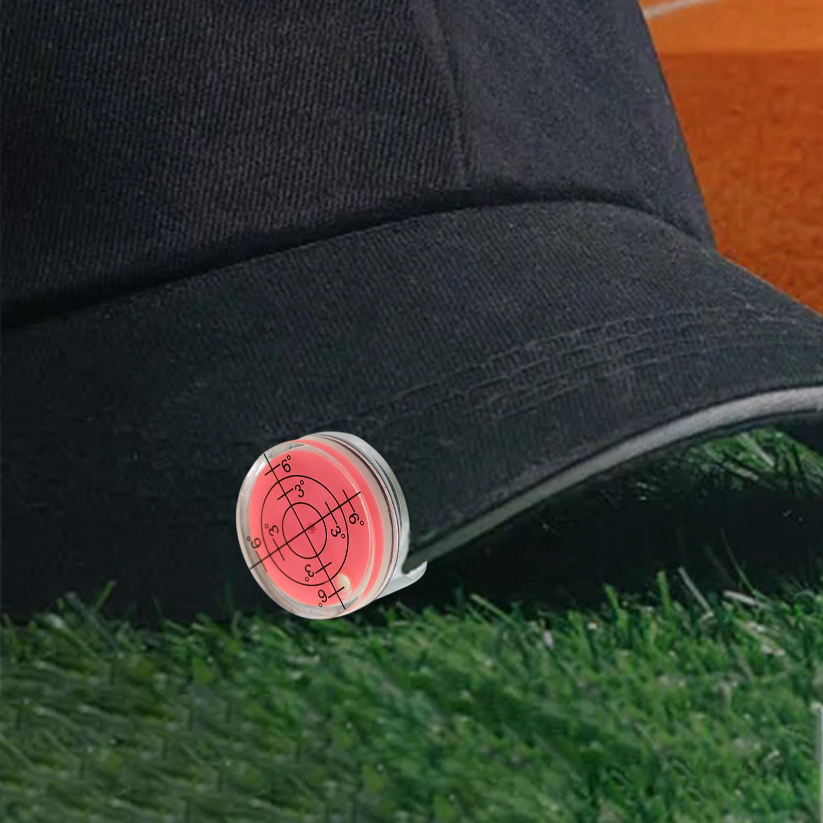 Golf Hat Clip Ball Marker Golf Alignment Reader Tool Golf Putting Aid Reader Red