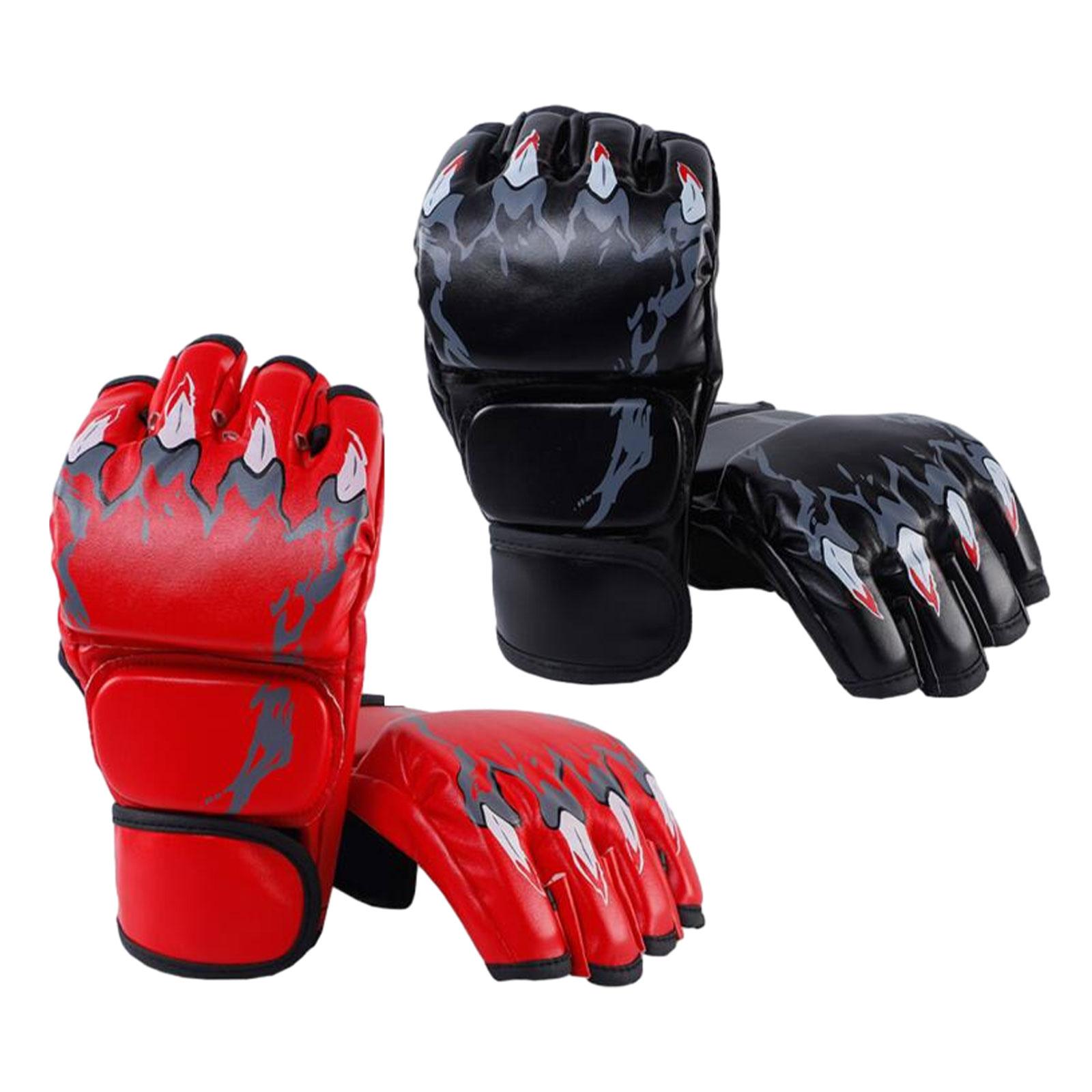 MMA Gloves Red Black
