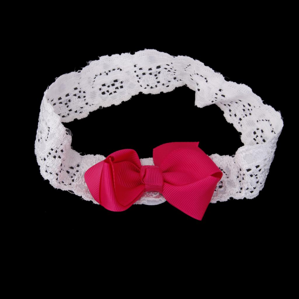 Rose Red Bowknot Baby Girls Headband Photography Props Hair Band