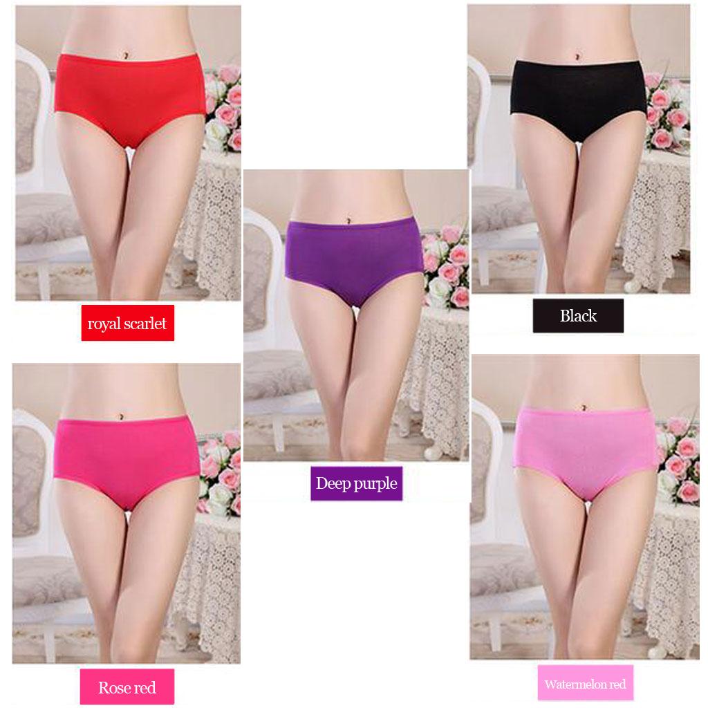 Womens Menstrual Period Leakproof Briefs Seamless Panties Purple L