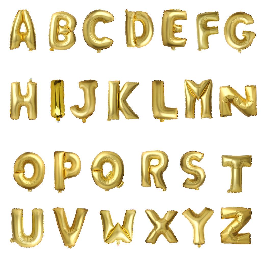Letter P Gold Big Foil Balloon Inflated Ball Wedding Party Supplies 40 Inch