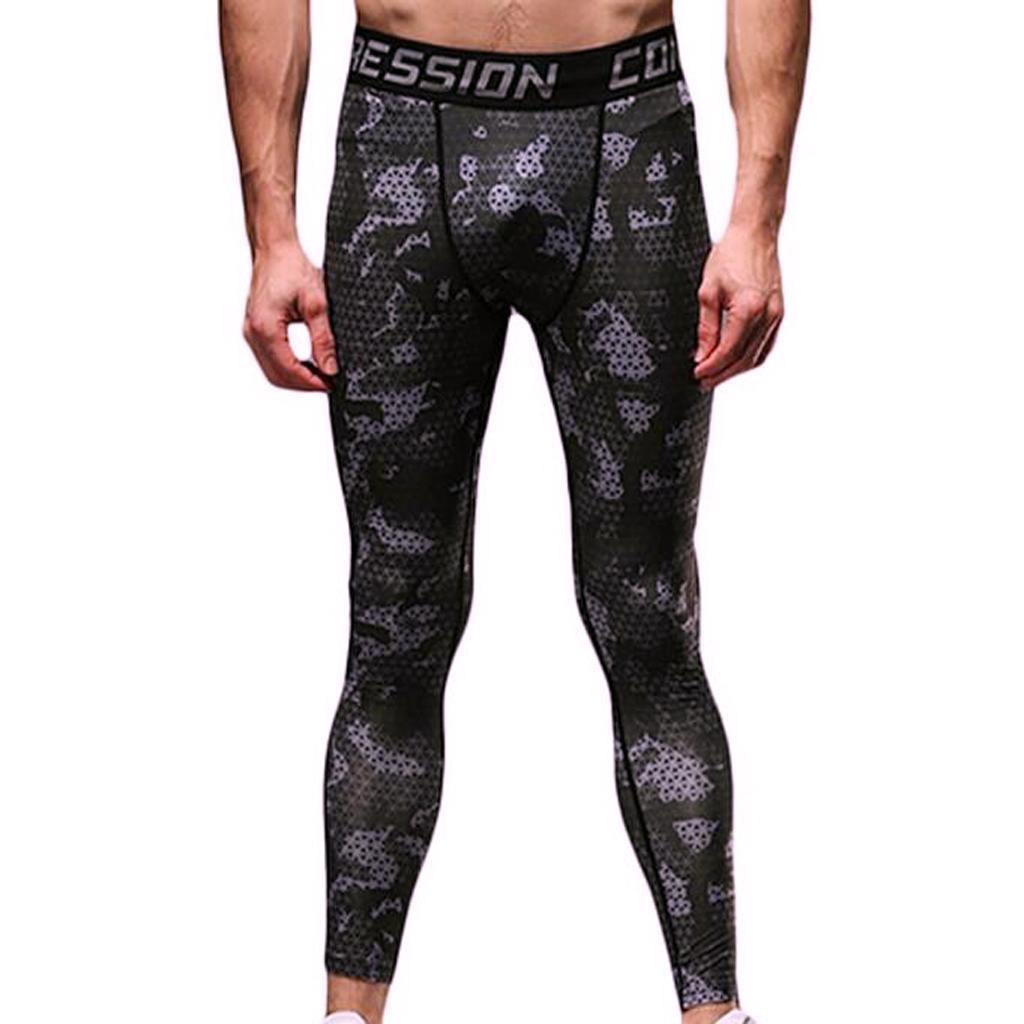 2/pack Men's Camo Leggings Sports Compression Pants Sports Running ...