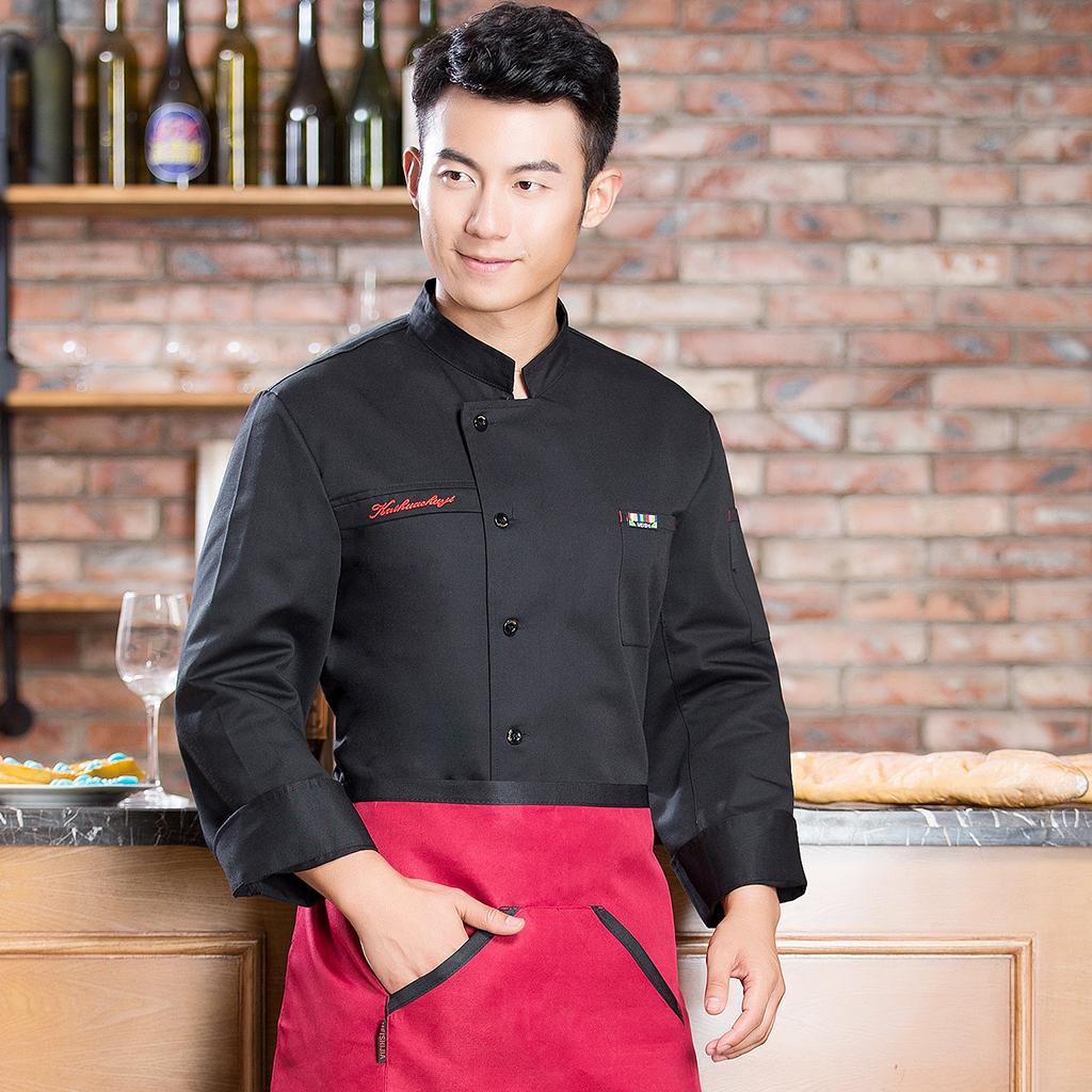 Restaurant unisex Chefkoch Langarm Jacke Jacke uniform Kochkleidung 