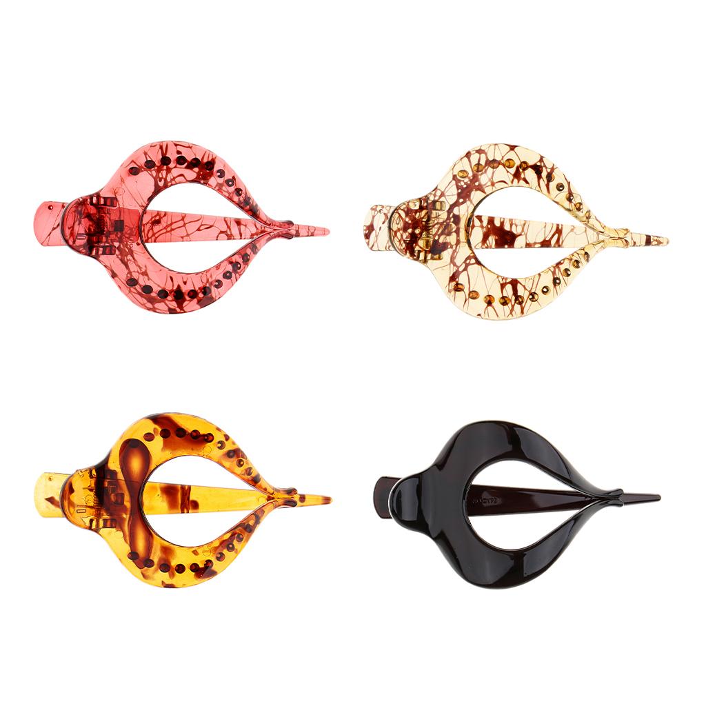 2xLarge Heart Shaped Acrylic Hair Claw Banana Clip Clamp Jaw Light Coffee