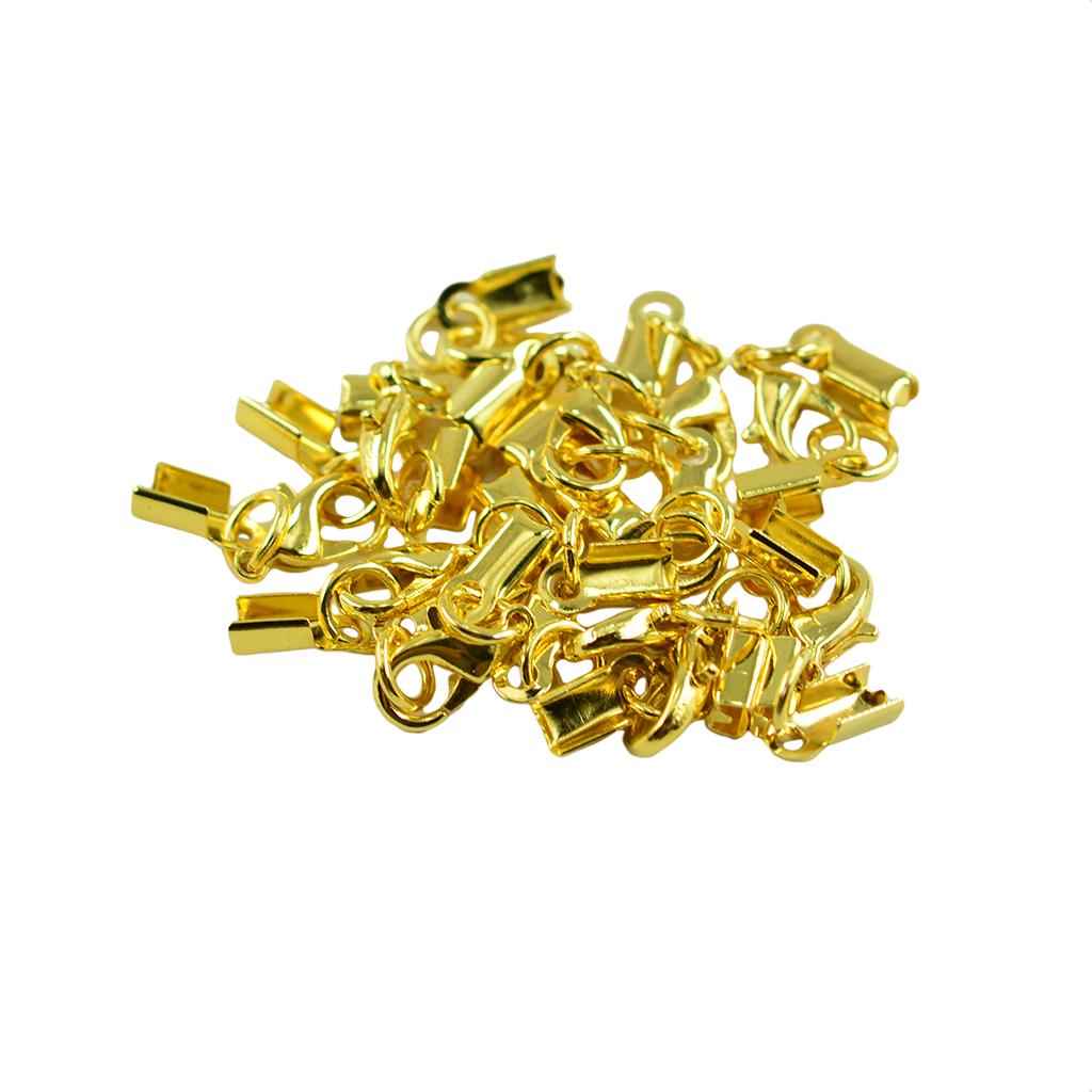 12 Sets Fold Over Crimp Cord Ends Ribbon Crimp Ends Crimp Jewelry