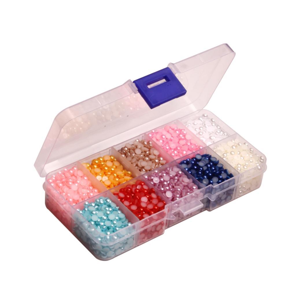 Wholesale Bulk Flat Back Half Round Handmade Pearls Scrapbook ABS Bead