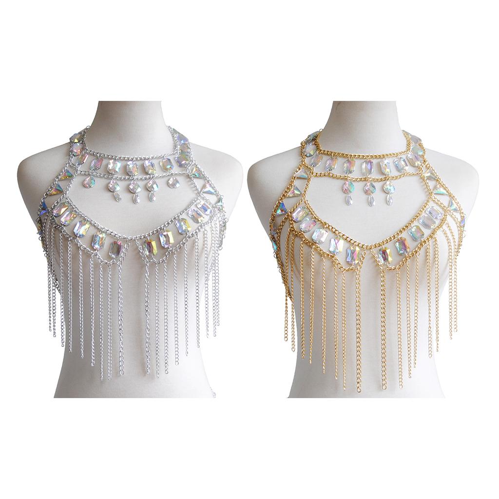 Fashion Sexy Body Hanging Necklace Female Stitching Waist Chain Golden