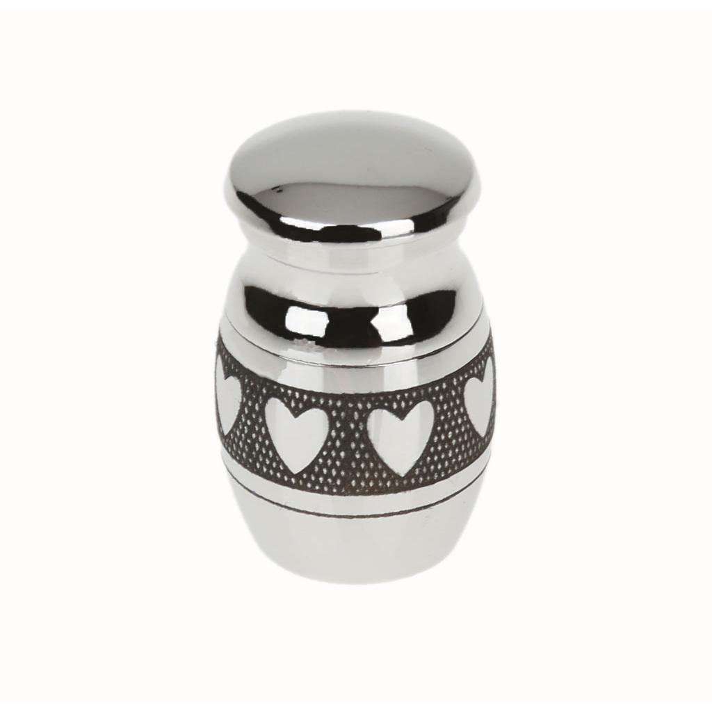 2xLove Heart Pet Ash Urn Small Waterproof Ashed Filler Jar Jewelry Pendant
