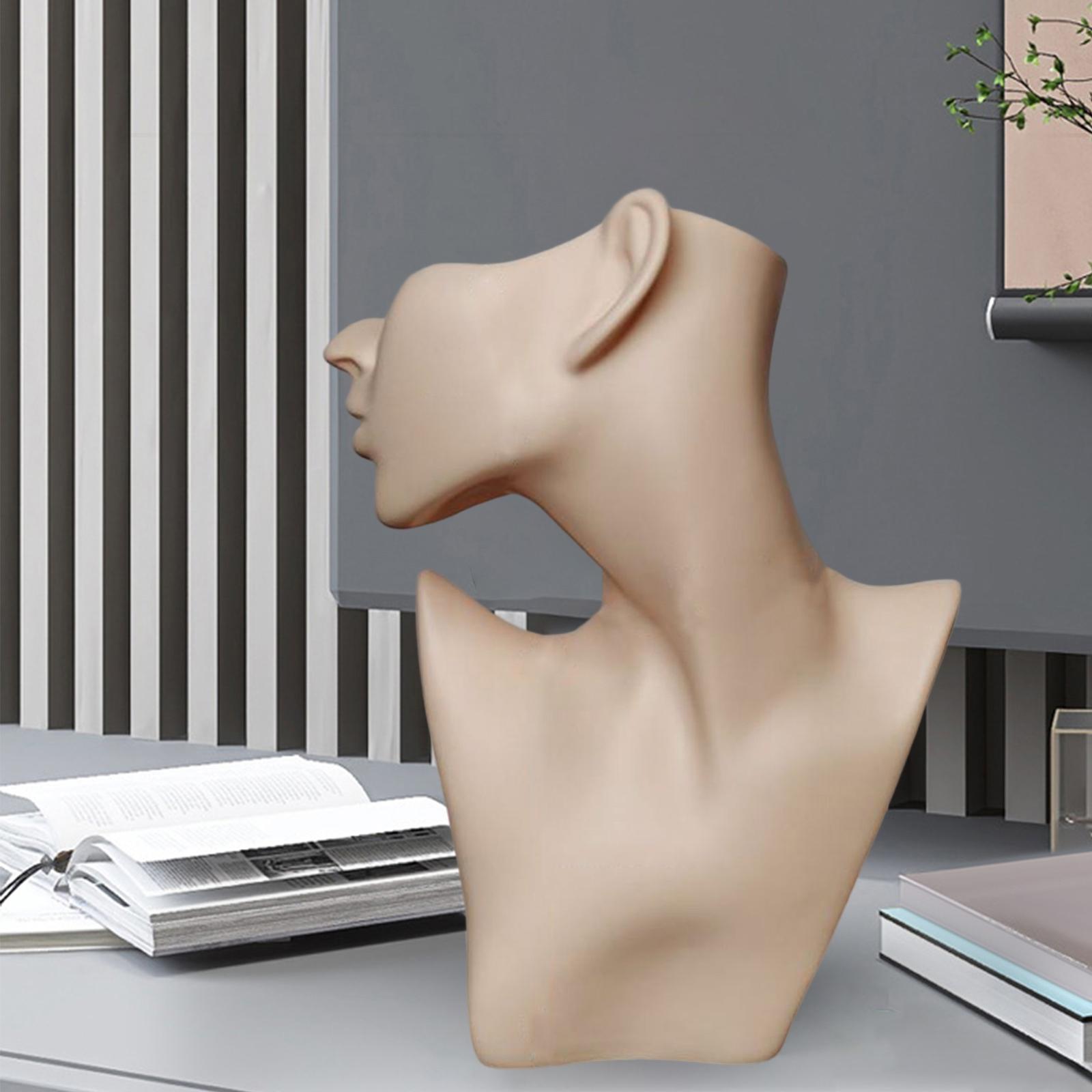 3pcs Necklace Jewelry Display Female Model Head Jewelry Stand 