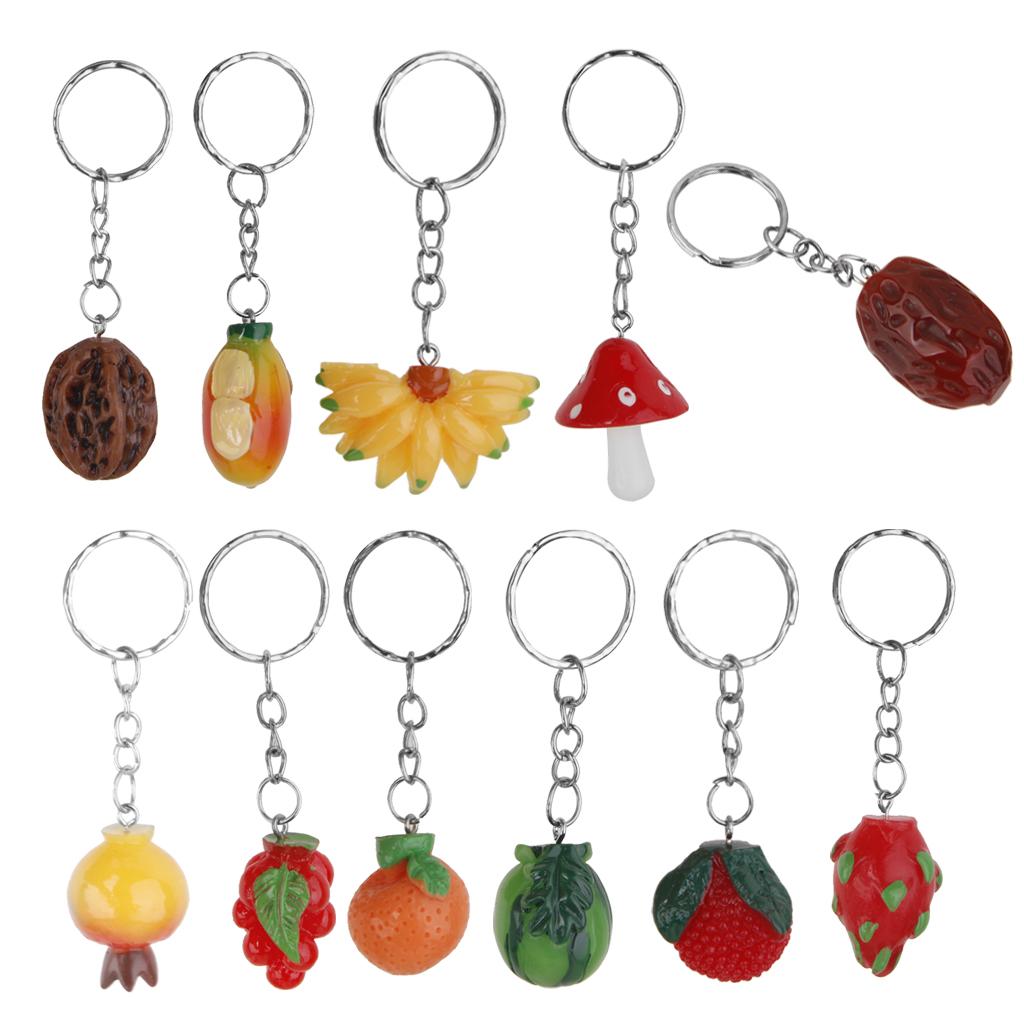 12pcs Mushrooms Keyrings