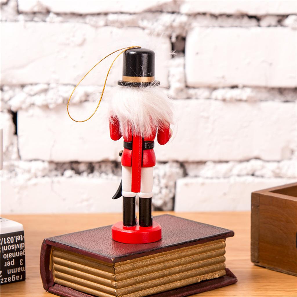 3xWooden Nutcracker Figurine Puppet Decoration 6pcs Classic Soldier