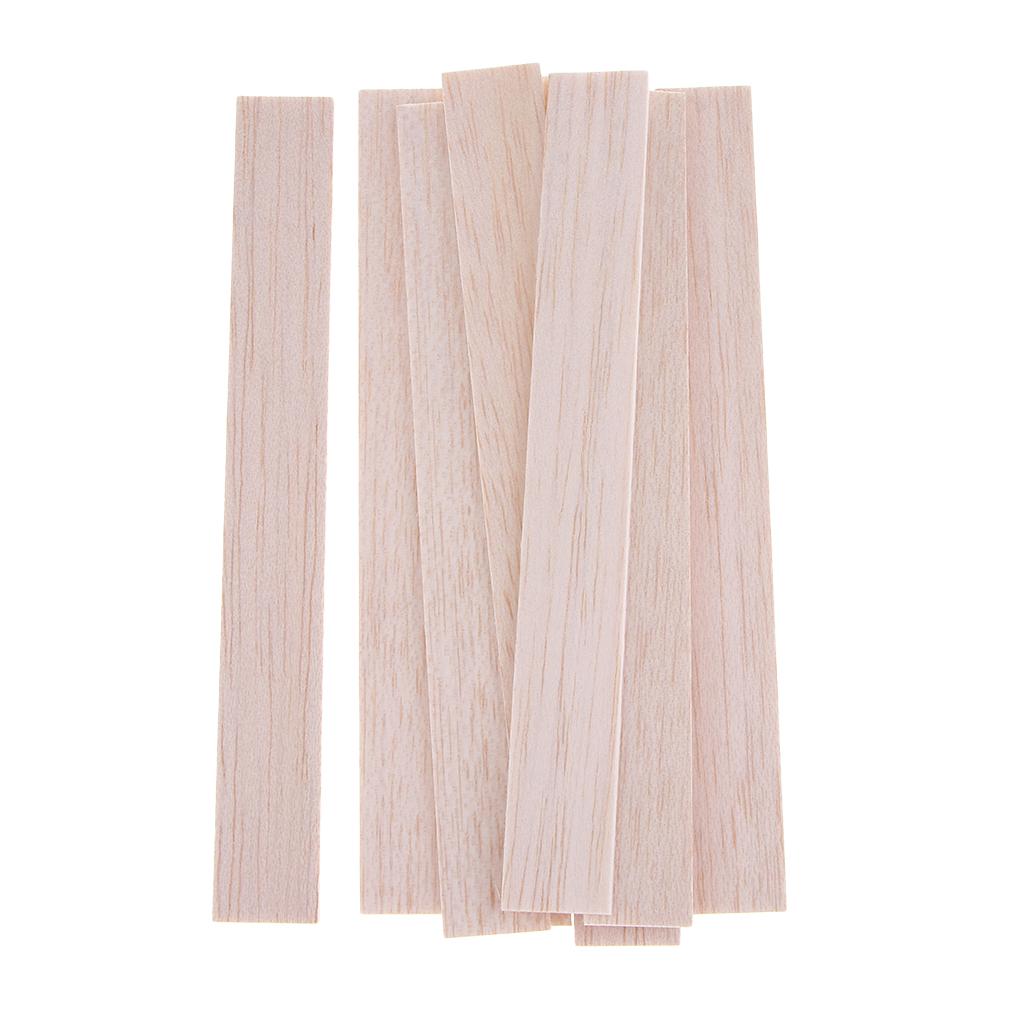 2xNatural Round Balsa Wood Woodcraft Flat Sticks Dowel 10 Pieces 150mm