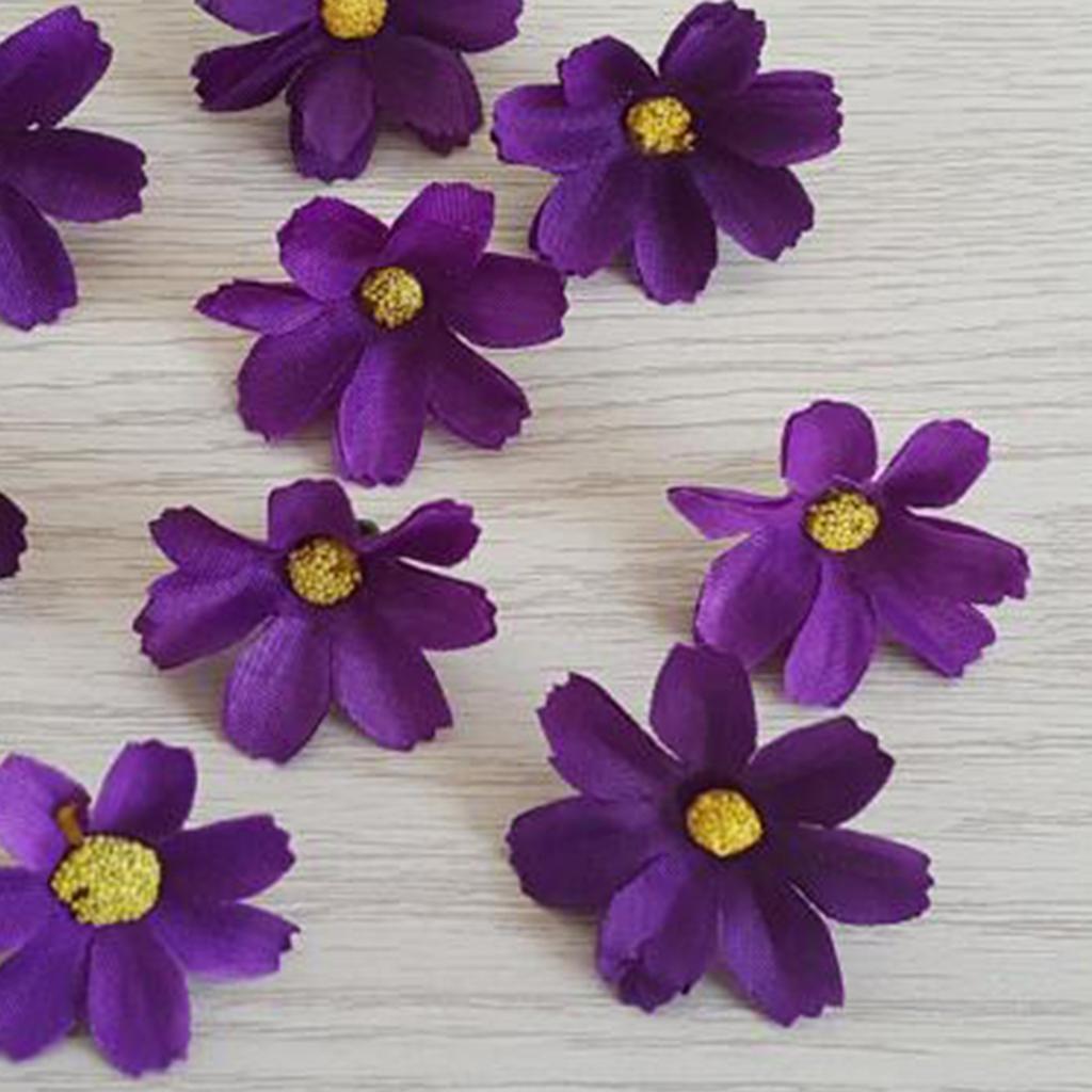 10 Pieces Artificial Flowers Purple