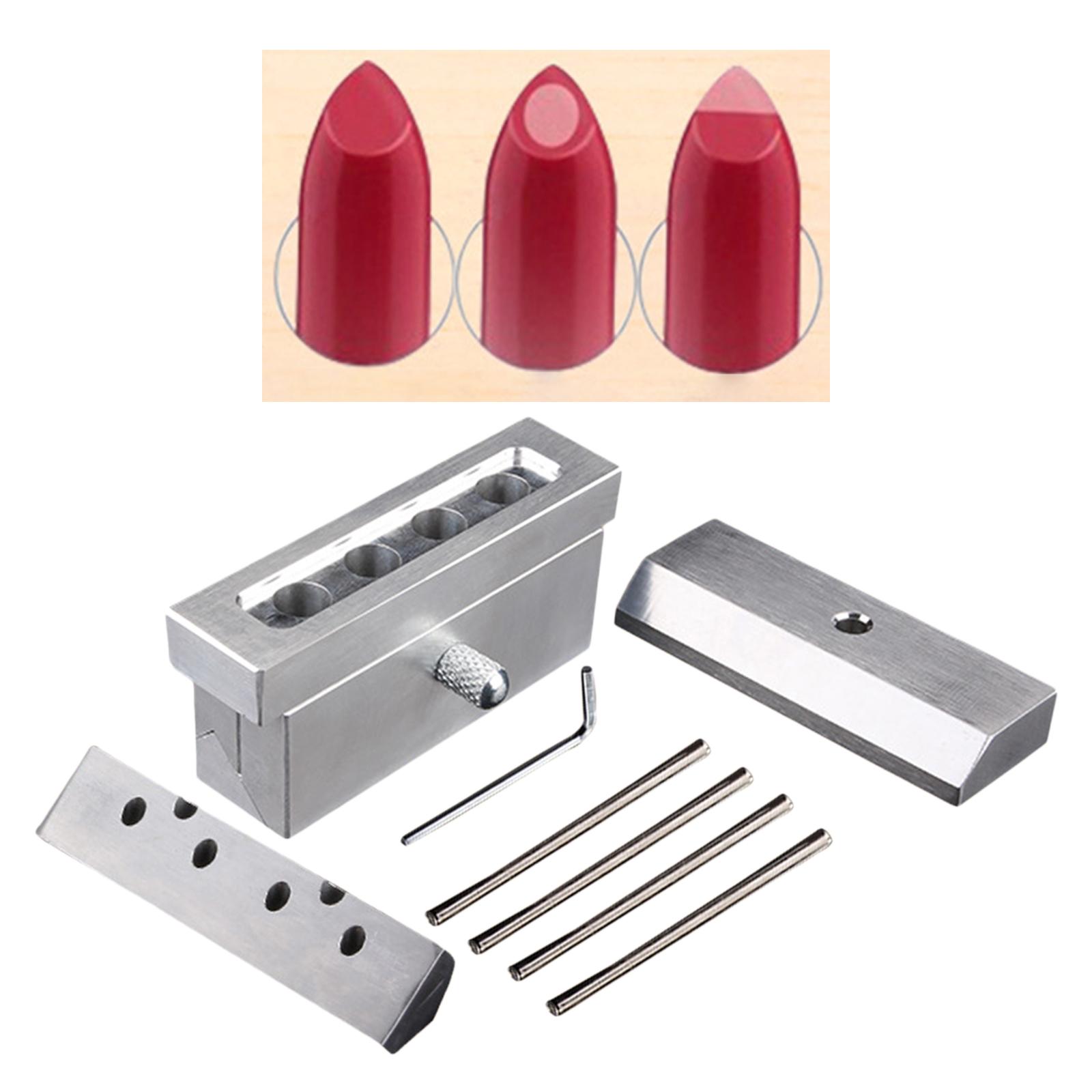 Lipstick Mold 4 Cavities Beak Shape Lip Balm Lipstick Making Container Kits