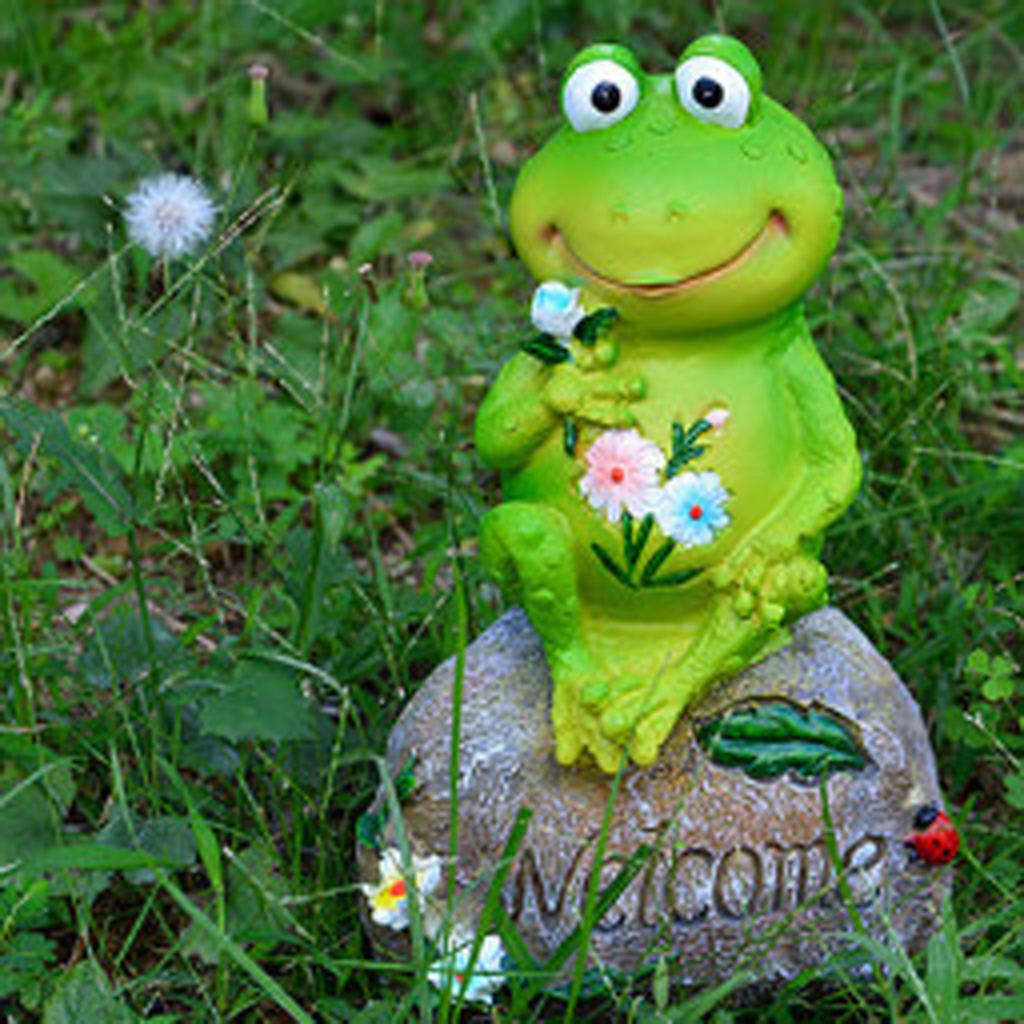 Resin Fairy Garden Ornament Dollhouse Miniature Home Decor Frog