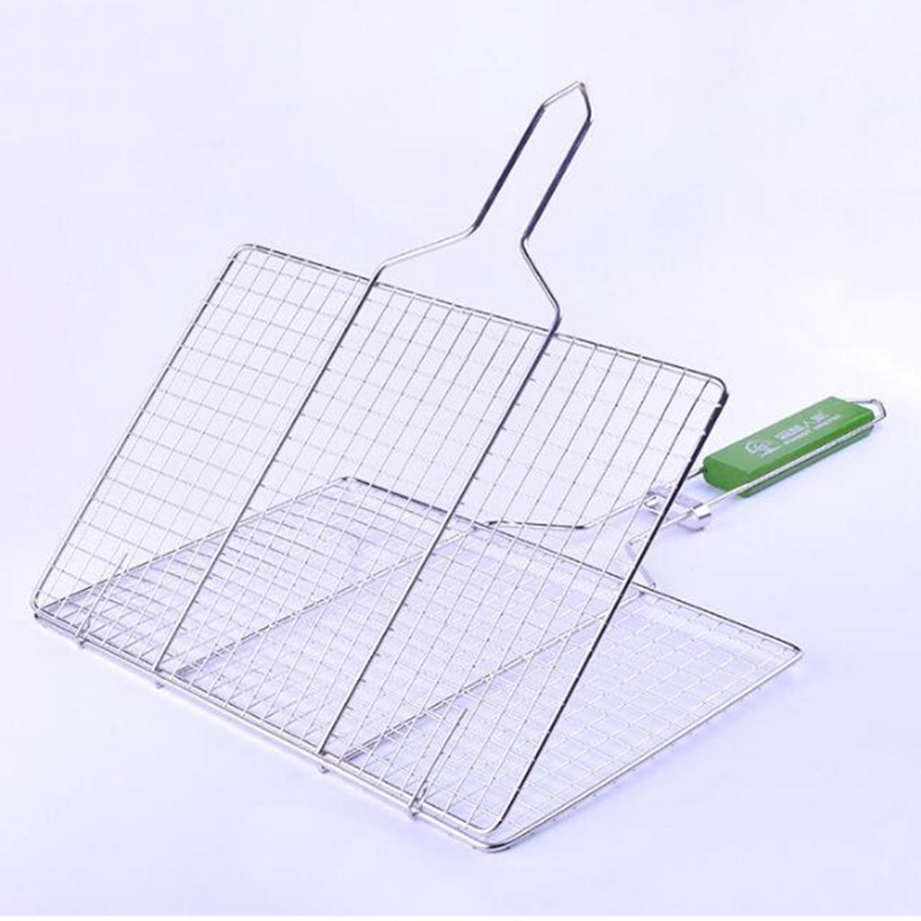 Download Barbecue Grilling Basket, Portable Folding Stainless Steel BBQ Grill Basket | eBay