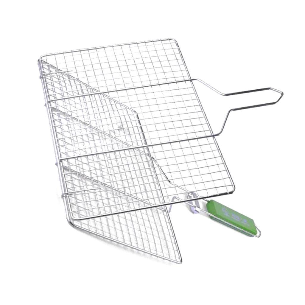 Download Barbecue Grilling Basket, Portable Folding Stainless Steel BBQ Grill Basket | eBay