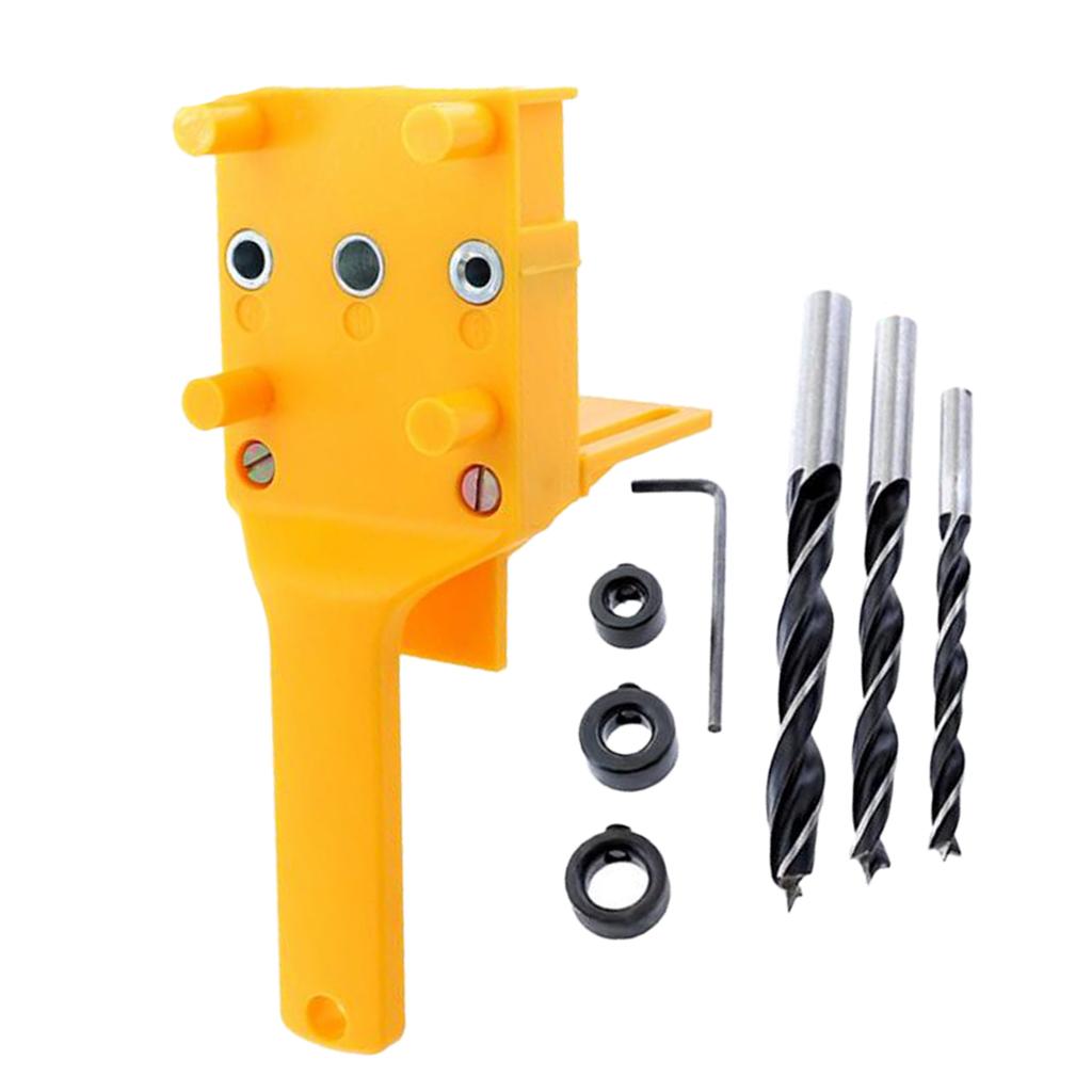 2 x Handheld Self Centering Dowelling Jig Wood Dowel Hole Drilling Guide