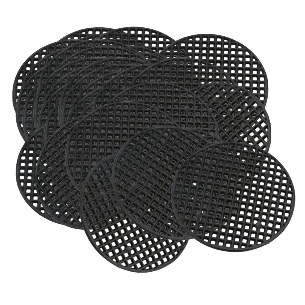 Plastic Drainage Mesh Sheet Bonsai Flowerpot Bottom Net 4.5cm_50Pcs