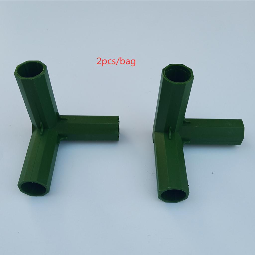 2pcs 16mm PVC Building Fittings Greenhouse Frame Furniture Connectors 3L