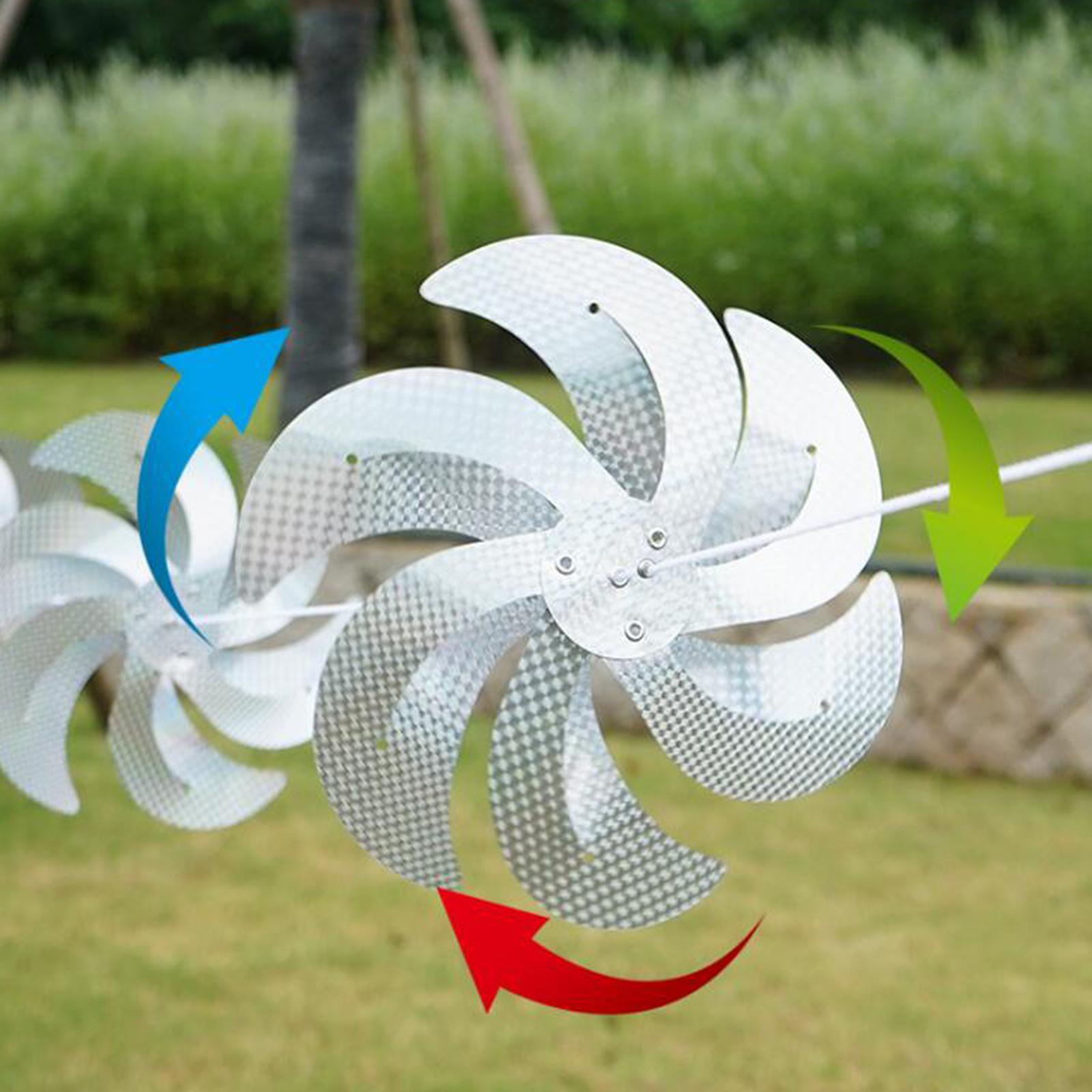 8x Bird Repellent Pinwheels Reflective Pin Wheel Garden Bird Repellent