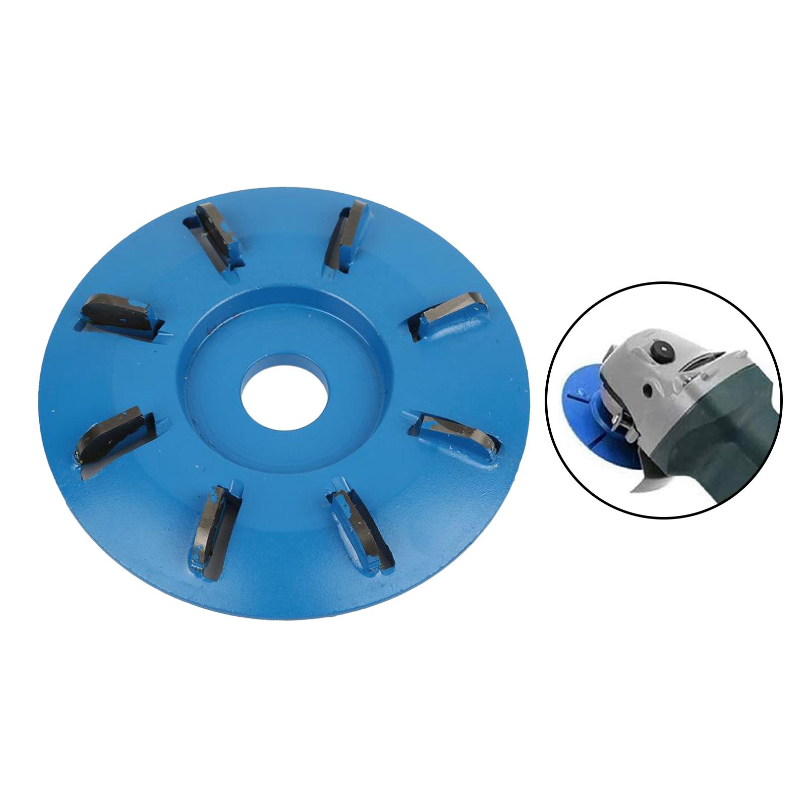 8 Teeth Turbo Plane Power Wood Carving Disc Milling Cutter 90mmx16mm Blue