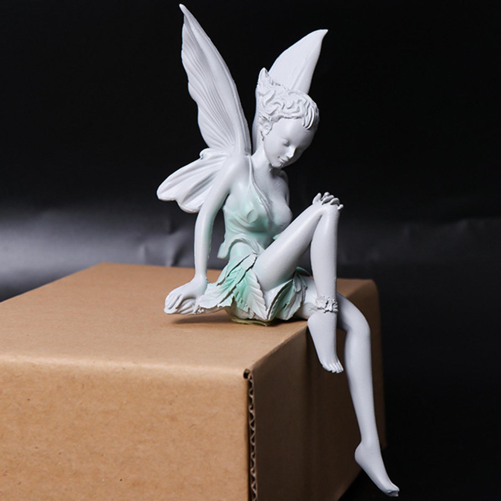 Resin Sitting Fairy Statue Garden Ornament Resin Craft Garden Ornament