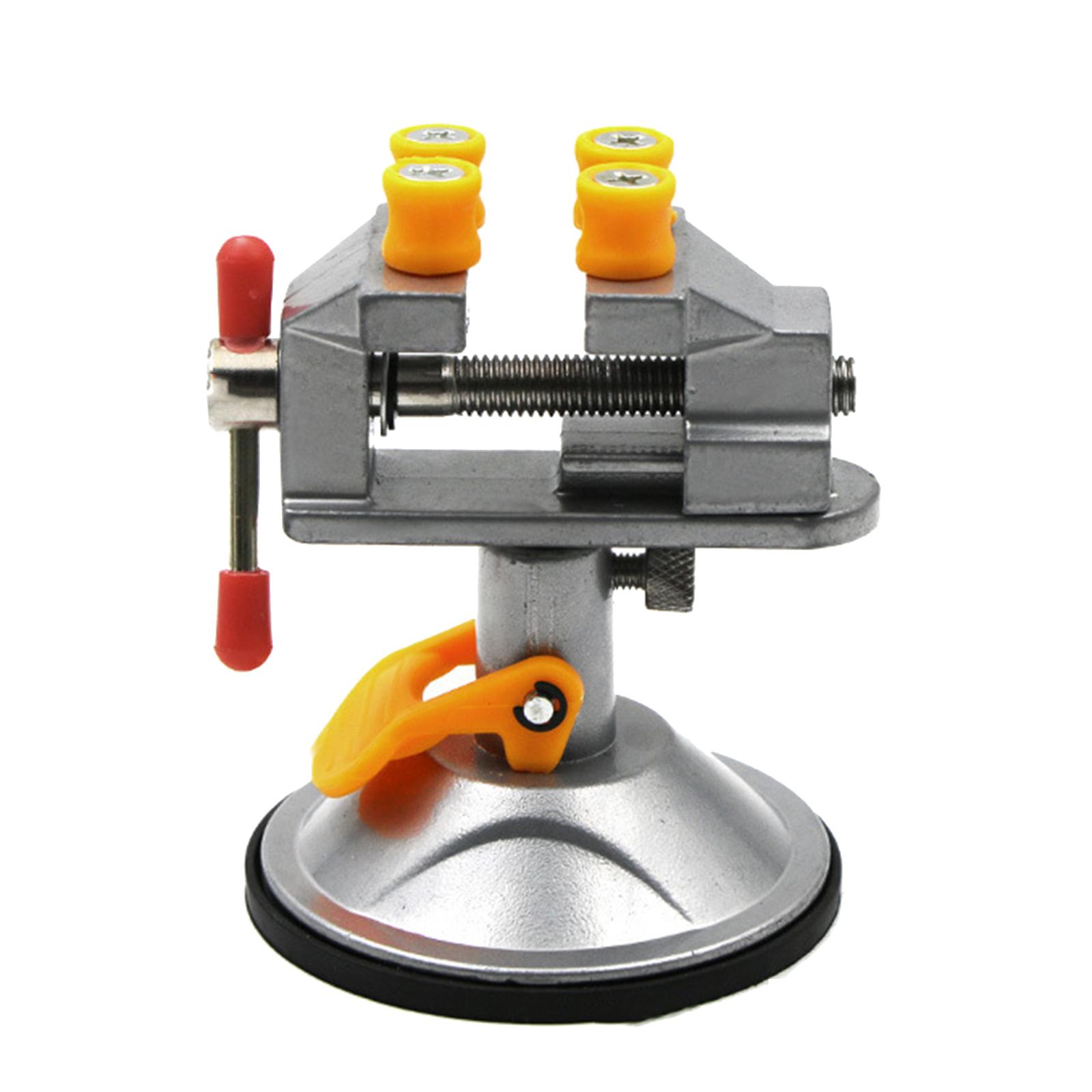 Suction Cup Swivel Vise Table Bench Vise Fixed Tool Without Nails Silver