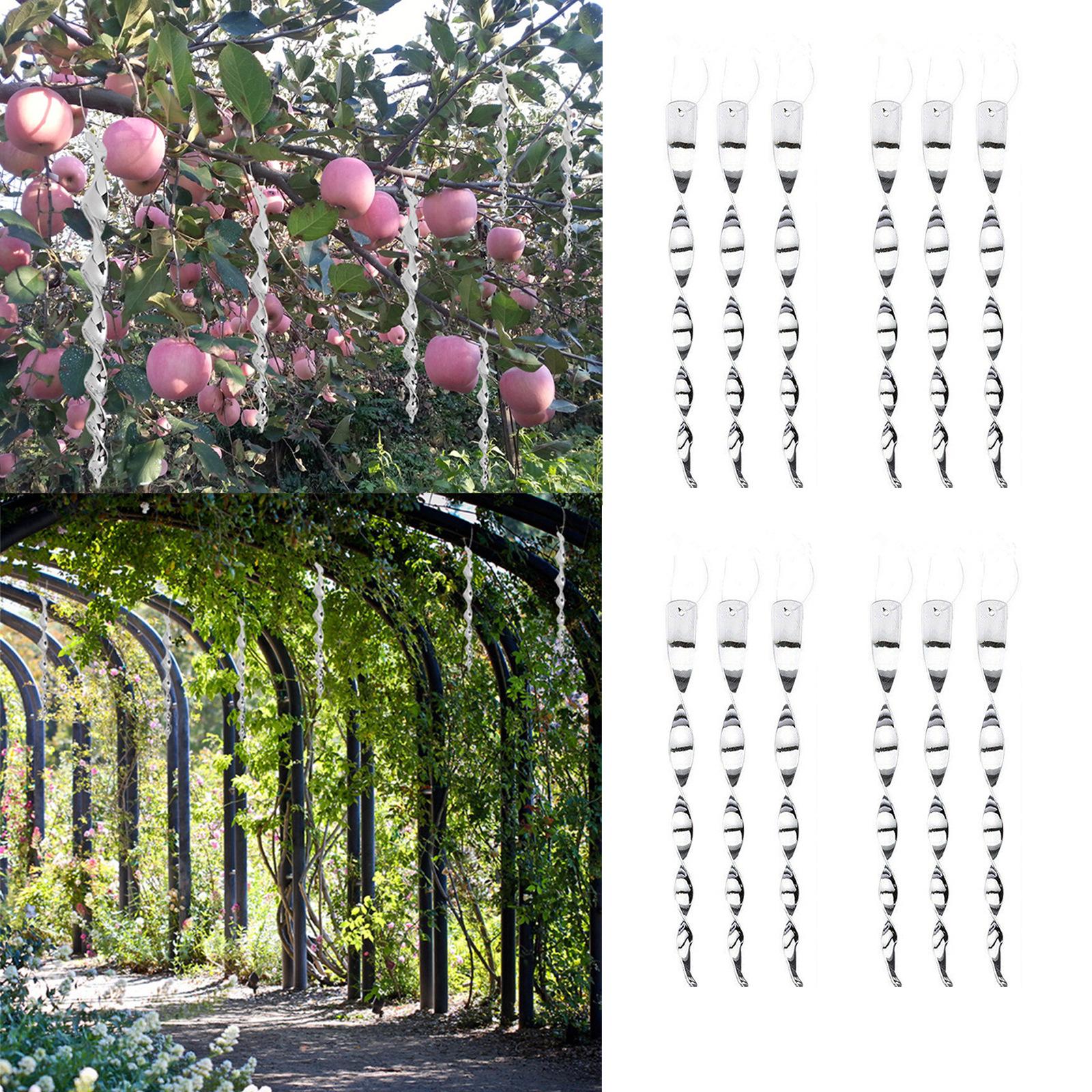 Bird Repellent Rotating Rod Reflective Spiral Deterrent Control Device 12pcs