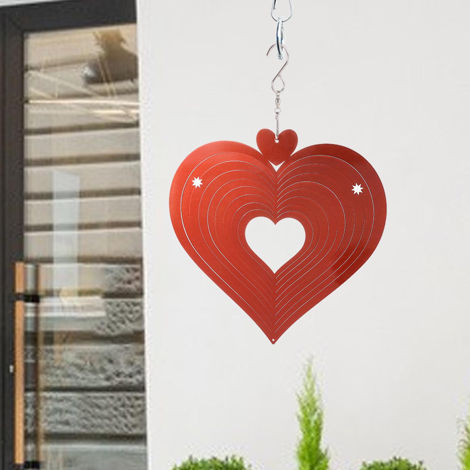 8inch Heart Wind Chimes Garden Hanging Windchimes for Home Garden Gifts