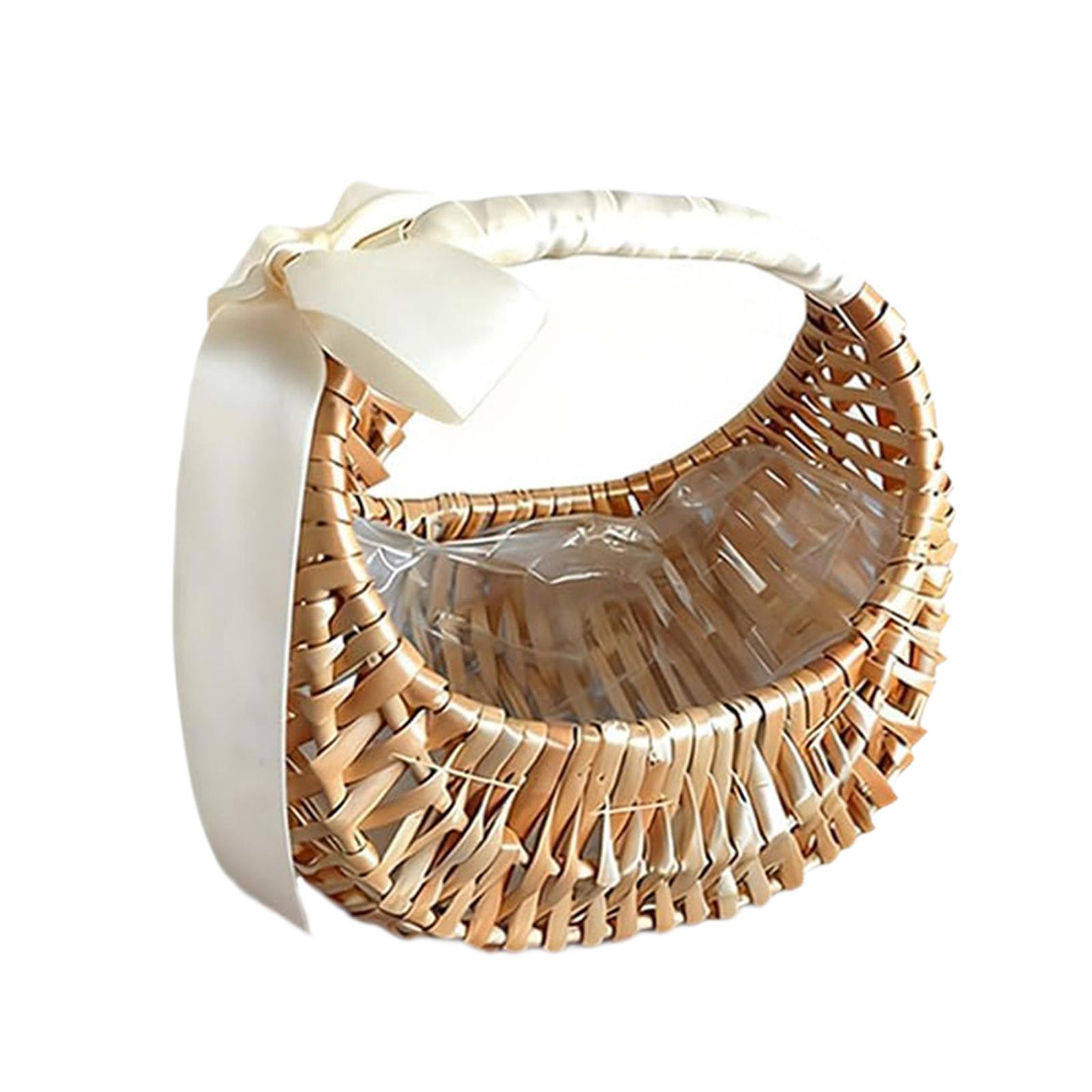 Half Moon Wicker Basket