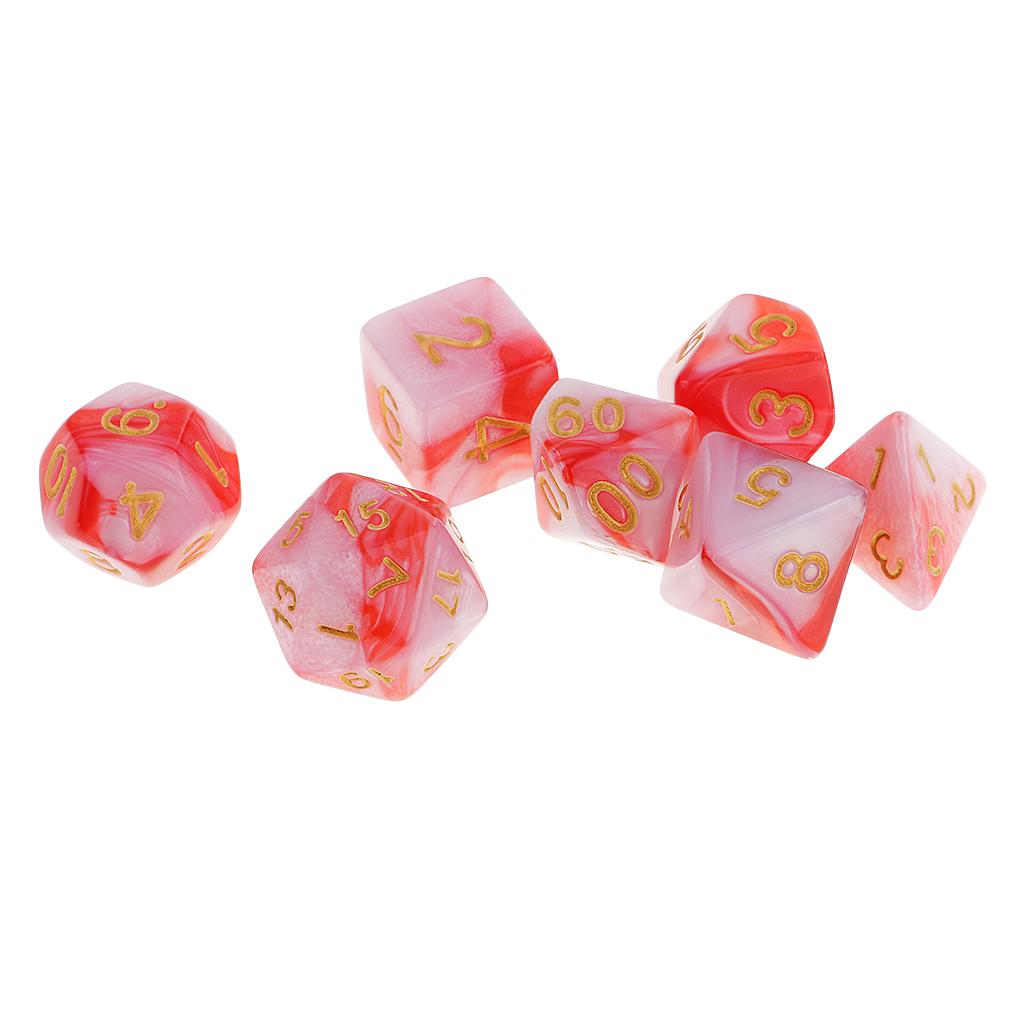 Minus Plus D6 Würfel 7 Stk D4- D20 Acryl 6-Seitige Spielwürfel 10 stk 