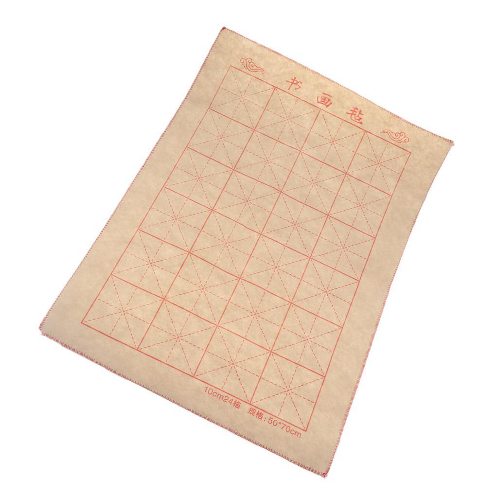 Wool Chinese Traditional Grid Calligraphy Felt Pad Writing Practice Blanket